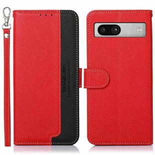 For Google Pixel 7a KHAZNEH Litchi Texture Leather RFID Phone Case(Red)