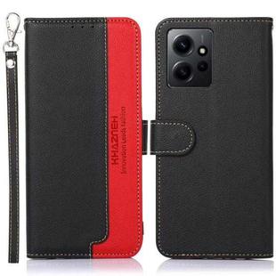 For Xiaomi Redmi Note 12 4G Global KHAZNEH Litchi Texture Leather RFID Phone Case(Black)