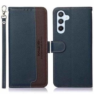 For Samsung Galaxy M14 5G KHAZNEH Litchi Texture Leather RFID Phone Case(Blue)