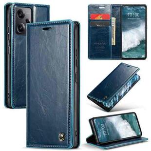 For Xiaomi Redmi Note 12 Pro+ 5G CaseMe 003 Crazy Horse Texture Leather Phone Case(Blue)