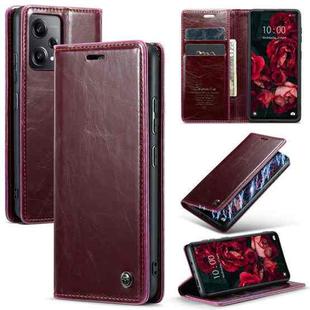 For Xiaomi Redmi Note 12 Pro+ 5G CaseMe 003 Crazy Horse Texture Leather Phone Case(Red)