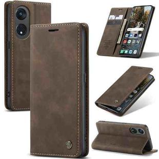 For OPPO Reno8 T 5G CaseMe 013 Multifunctional Horizontal Flip Leather Phone Case(Coffee)