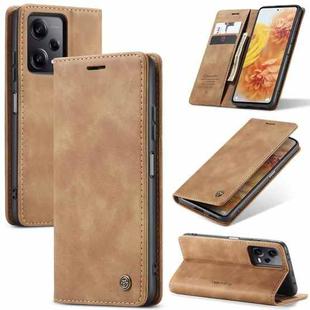 For Xiaomi Redmi Note 12 Pro+ 5G CaseMe 013 Multifunctional Horizontal Flip Leather Phone Case(Brown)