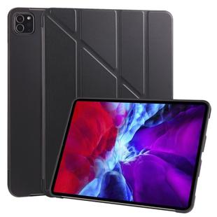 For iPad Pro 11 (2020) Multi-folding Horizontal Flip PU Leather + Shockproof Honeycomb TPU Tablet Case with Holder(Black)