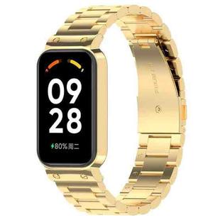 For Redmi Band 2 Three-bead Steel Watch Band(Gold)