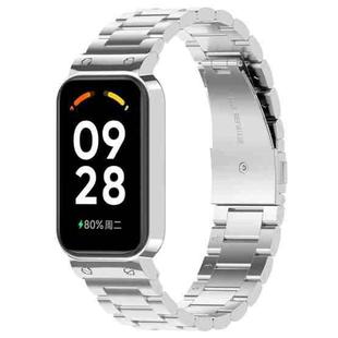 For Redmi Band 2 Three-bead Steel Watch Band(Silver)