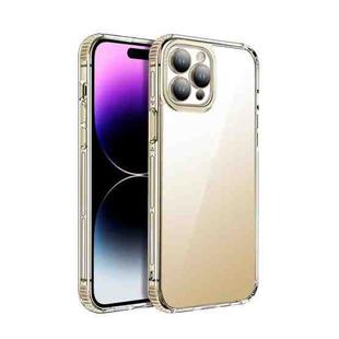 For iPhone 14 Pro Max TPU + Acrylic Ice Shield Series Protective Phone Case(Gold)