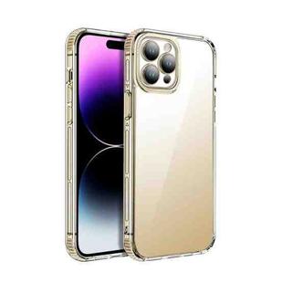 For iPhone 14 Pro TPU + Acrylic Ice Shield Series Protective Phone Case(Gold)