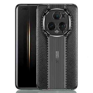 For Honor Magic5 Ultimate Litchi Texture Shockproof TPU Phone Case(Black)