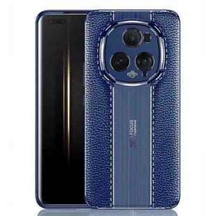 For Honor Magic5 Ultimate Litchi Texture Shockproof TPU Phone Case(Blue)