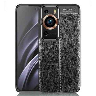 For Huawei P60 Pro Litchi Texture Shockproof TPU Phone Case(Black)