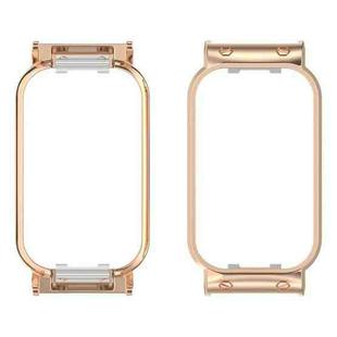 For Redmi Band 2 Metal Frame Watch Protective Case(Rose Gold)