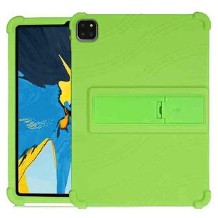 For iPad Pro 11 inch （2018） Tablet PC Silicone Protective Case with Invisible Bracket(Green)