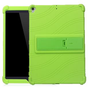 For iPad 10.2 / 10.5 Tablet PC Silicone Protective Case with Invisible Bracket(Green)