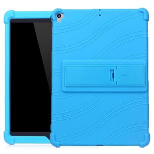 For iPad 10.2 / 10.5 Tablet PC Silicone Protective Case with Invisible Bracket(Sky Blue)