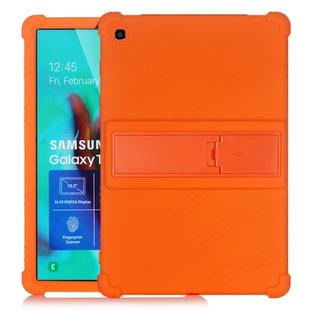 For Galaxy Tab S5e T720 Tablet PC Silicone Protective Case with Invisible Bracket(Orange)