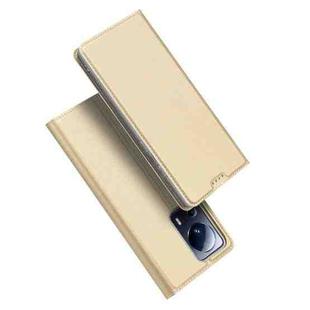 For Xiaomi 13 Lite DUX DUCIS Skin Pro Series Flip Leather Phone Case(Gold)