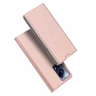 For Xiaomi 13 Lite DUX DUCIS Skin Pro Series Flip Leather Phone Case(Pink)