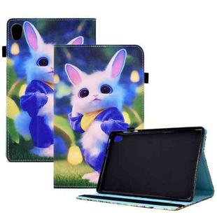 For Lenovo Tab M10 HD 2nd Gen Colored Drawing Stitching Elastic Band Leather Smart Tablet Case(Cute Rabbit)