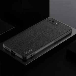 For iPhone 7 Plus / 8 Plus TPU + PC + PU Tree Texture Shockproof Full Coverage Protective Phone Case(Black)