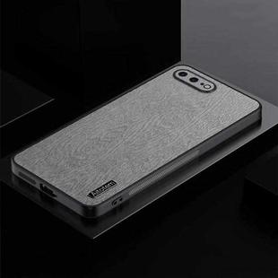 For iPhone 7 Plus / 8 Plus TPU + PC + PU Tree Texture Shockproof Full Coverage Protective Phone Case(Grey)