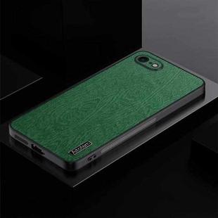 For iPhone 7 / 8 TPU + PC + PU Tree Texture Shockproof Full Coverage Protective Phone Case(Green)