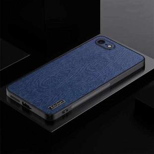 For iPhone 7 / 8 TPU + PC + PU Tree Texture Shockproof Full Coverage Protective Phone Case(Blue)