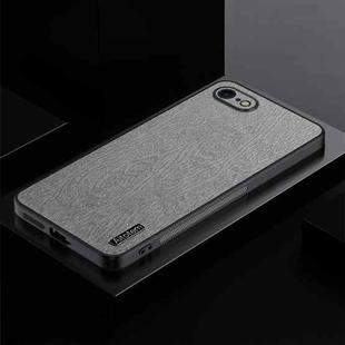 For iPhone 7 / 8 TPU + PC + PU Tree Texture Shockproof Full Coverage Protective Phone Case(Grey)
