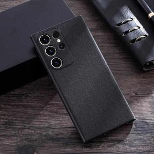 For Samsung Galaxy S23 Ultra 5G Cloth Texture PU + TPU Phone Case(Black)