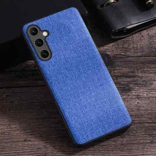 For Samsung Galaxy A14 / A34 Cloth Texture PU + TPU Phone Case(Blue)