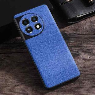 For OnePlus Ace 2 Cloth Texture PU + TPU Phone Case(Blue)