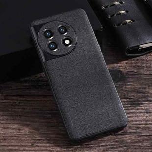 For OnePlus 11 Cloth Texture PU + TPU Phone Case(Black)