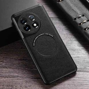 For OnePlus Ace 2 Cloth Texture PU MagSafe Magnetic Phone Case(Black)