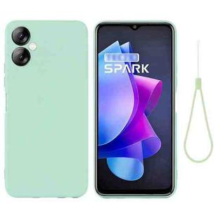 For Tecno Spark 9T / 9 Pro Pure Color Liquid Silicone Shockproof Phone Case(Green)