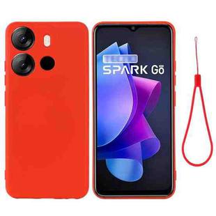 For Tecno Spark GO 2023 / Pop 7 Pro / Pop 7 Pure Color Liquid Silicone Shockproof Phone Case(Red)