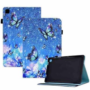 For Samsung Galaxy Tab A 8.0 2019 T290 Colored Drawing Stitching Elastic Band Leather Tablet Case(Butterfly)