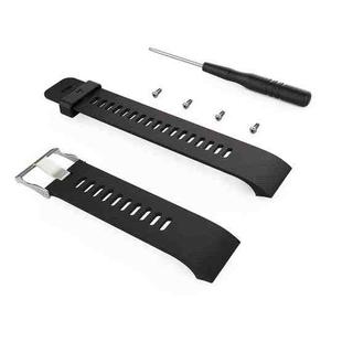 For Garmin Forerunner 30 / 35 Silicone Watch Band(Black)