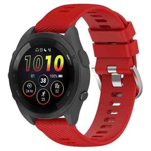 For Garmin Forerunner 265 22mm Solid Color Silicone Watch Band(Red)