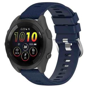 For Garmin Forerunner 265S 18mm Solid Color Silicone Watch Band(Midnight Blue)