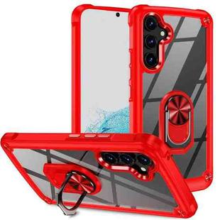 For Samsung Galaxy A54 TPU + PC Lens Protection Phone Case with Ring Holder(Red)