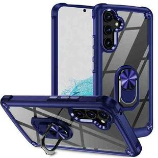 For Samsung Galaxy A54 TPU + PC Lens Protection Phone Case with Ring Holder(Blue)
