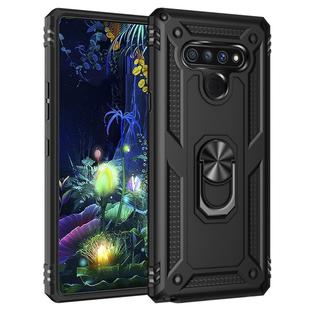 For LG Stylo 6 Shockproof TPU + PC Protective Case with 360 Degree Rotating Holder(Black)