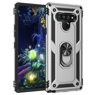 For LG Stylo 6 Shockproof TPU + PC Protective Case with 360 Degree Rotating Holder(Silver)