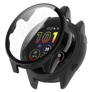 For Garmin Forerunner 265 PC + Tempered Glass Film Integrated Watch Protective Case(Black)