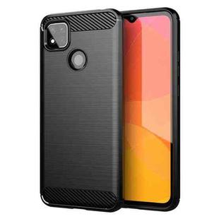 For Xiaomi Redmi 10A Brushed Texture Carbon Fiber TPU Phone Case(Black)
