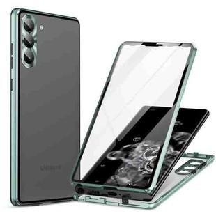 For Samsung Galaxy S23+ 5G HD Full Cover Magnetic Metal Tempered Glass Phone Case(Green)