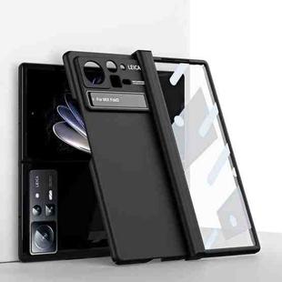 For Xiaomi Mix Fold 2 Macaron Hinge All-inclusive Folding Phone Case with Stand(Black)