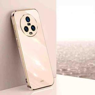 For Honor Magic5 5G XINLI Straight Edge 6D Electroplate TPU Phone Case(Pink)