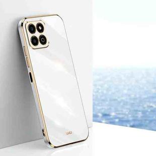 For Honor X8a 2023 XINLI Straight Edge 6D Electroplate TPU Phone Case(White)