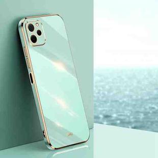 For Huawei nova Y61 XINLI Straight Edge 6D Electroplate TPU Phone Case(Mint Green)